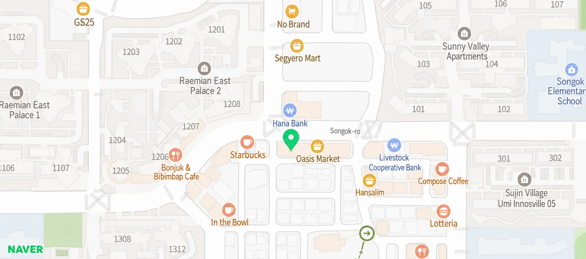 Sunyujae Korean Medicine Clinic location on Naver Map, labelled in English